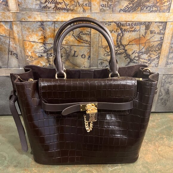 Michael Kors Hamilton Legacy Cinnamon Tote Leather - Picture 1 of 11
